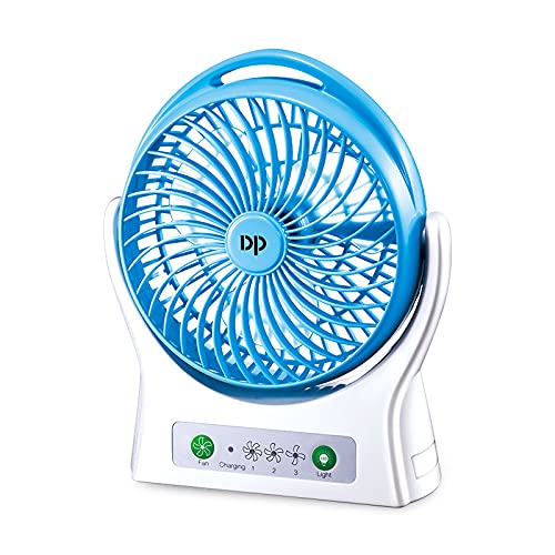 DP 7605 (Rechargeable Portable USB Fan),Blue, Green