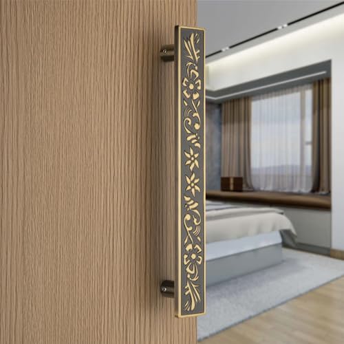 Image of COMPASS 12 inch Brass Main Door Handle | Door Handles for Main Door | Pull Handles for All The Doors of House | Office | Hotels | PH-214 (Pack of 1, Antique Finish)