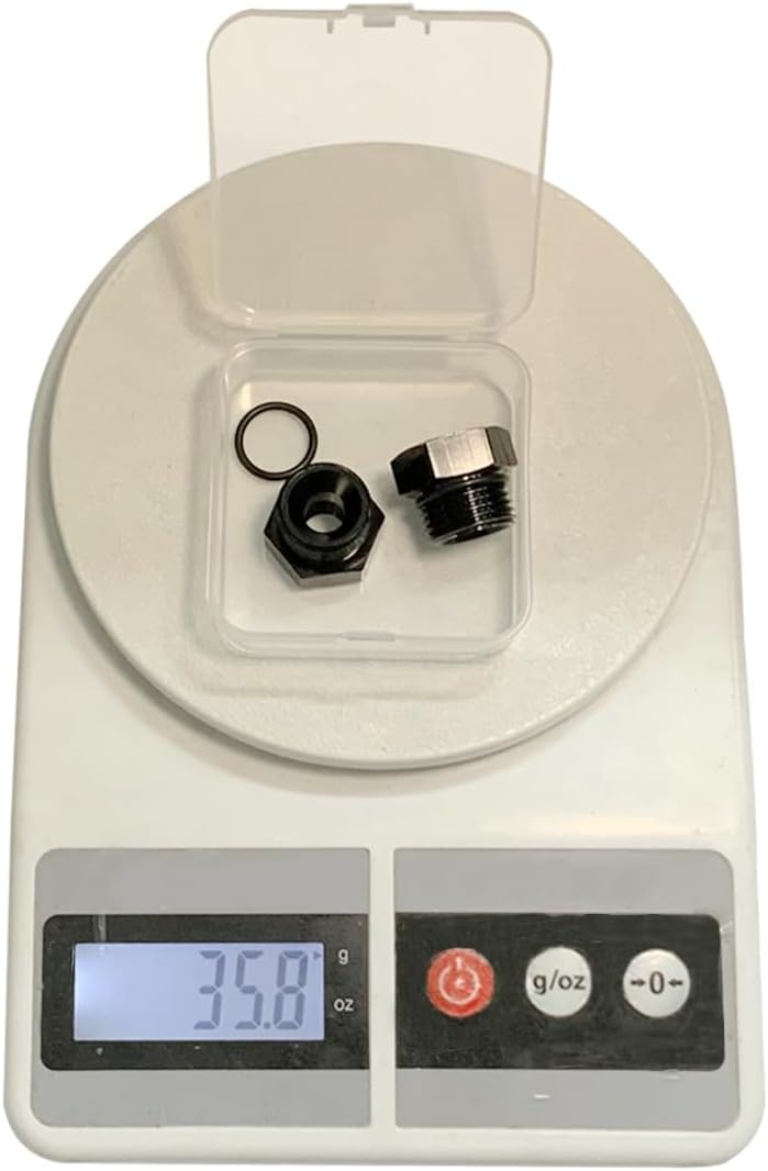 2 Packs 8AN -8 ORB O-ring Male to 1/8 NPT Female Fitting Adapter, 8An Fitting, 8orb Fitting Aluminum Black