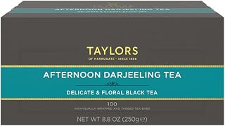 Taylors of Harrogate Afternoon Darjeeling Black Tea, 100ct (Pack of 1)