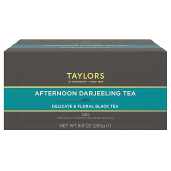 Taylors of Harrogate Afternoon Darjeeling Black Tea, 100ct Pack of 1