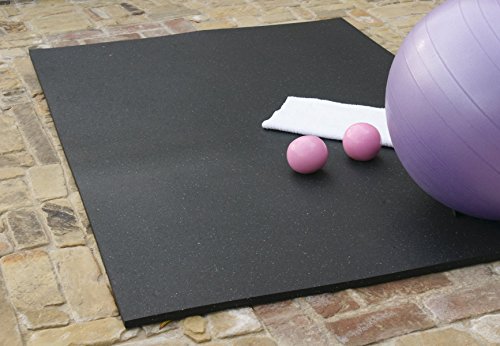 Rubber-Cal Shark Tooth Heavy Duty Mat, Black, 3/4-Inch x 4 x 6-Feet