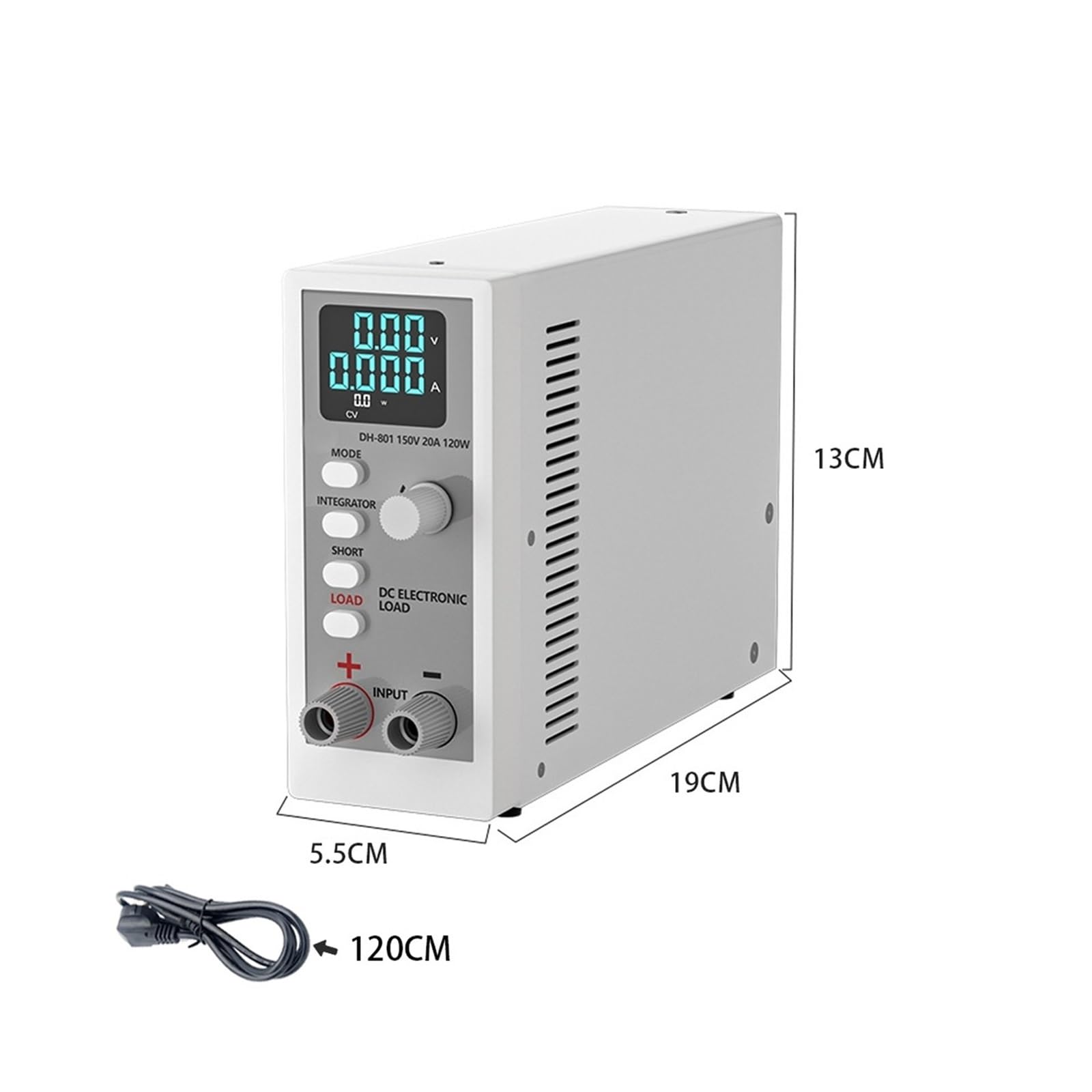 Elektroniczny kanał obciążenia DC 120 W 150 V 20 A cyfrowy tester pojemności akumulatora