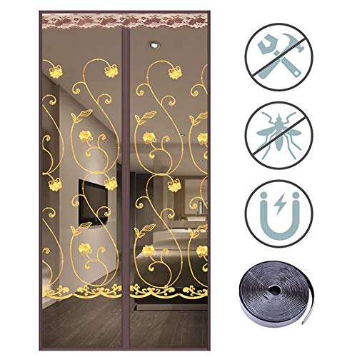 Preisvergleich Produktbild Magnet Fliegengitter Tür Insektenschutz, Fliegenvorhang Insektenschutz Magnetvorhang Balkontür,Kinderleichte Klebemontage Ohne Bohren,A,85 * 190cm