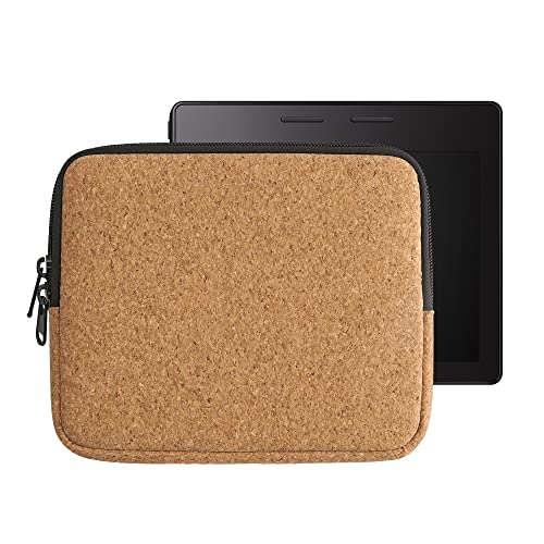 Kwmobile Ereader Case - 6,8-7" Ereader Universal Zippered Natural Cork Protective Sleeve Pouch Cover - Light Brown #TOP7