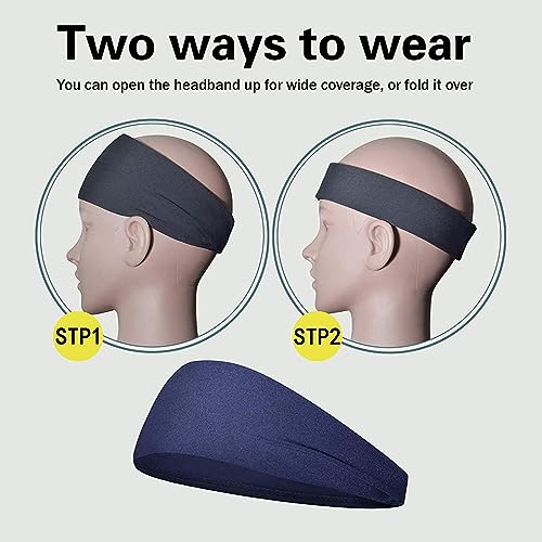 Mens Headbands Esportes | Sweatband de esportes de ciclismo para homens | Tiaras elásticas confortáv