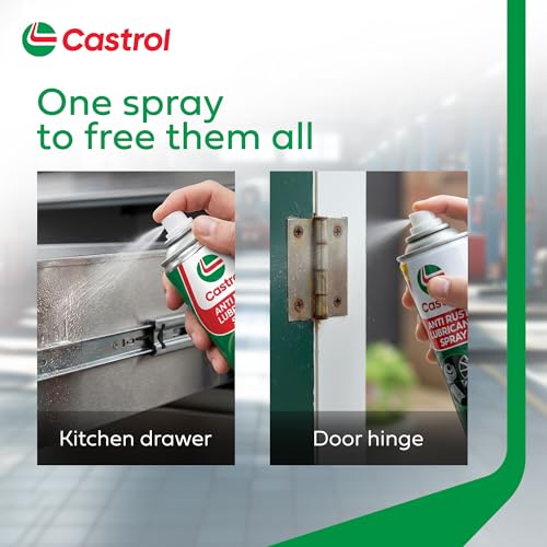 Image of Castrol ANTI RUST LUBRICANT SPRAY for Bikes and Cars (420ML) | Protects from Corrosion | Excellent Lubrication + Castrol 3-in-1 Shiner for Bikes and Cars (100ML) | Provides Long-Lasting Gloss Finish