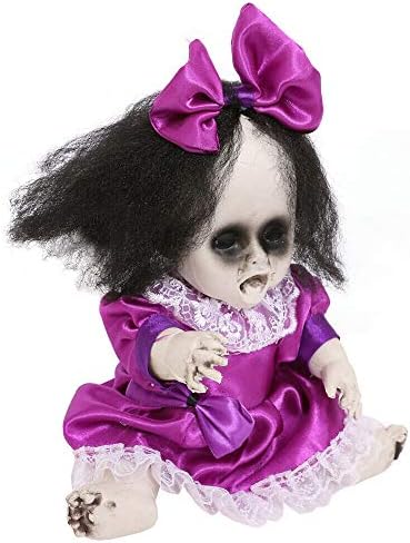 I LOVE FANCY DRESS LTD Zombie Doll with Skull Top Hat Halloween Decoration - 33cm 13 Inch - Creepy - Halloween Party Props -