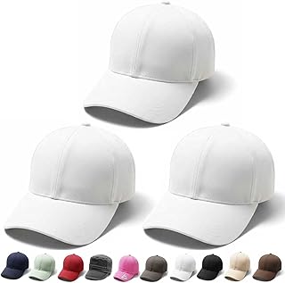 NISKANET Cotton Unisex Baseball Plain Caps for Men and Women | Adjustable Size |Casual Headwear for Daily Use and Outdoor ...