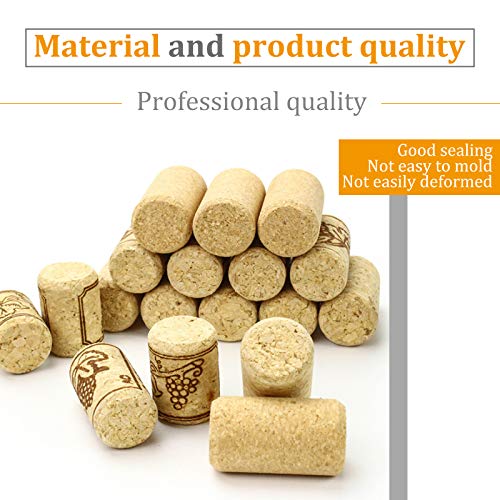 100 PCS Bouchons en Liège Naturel Bouchon de Bouteille de Vin en Bois Réutilisable pour Stockage et Scellage de Vin Déco Loisir Bricolage Bouteille de Vin (21 * 40mm) - Image 5