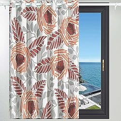 ZYMECH Cortinas de café Art Nouveau Pastel Flor Personalizar Decoración Puerta Alternativas Pantry Cortina Verde Decoración de la habitación (W) 47 X (H) 70.1 pulgadas, 1 panel