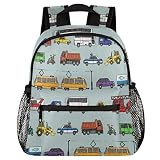TropicalLife Toddler Backpack Car Colorful Truck Kids Backpack for Boys and Girls Cute Bus Preschool
