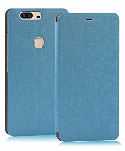 Image of Heartly Premium Luxury PU Leather Flip Stand Back Case Cover for Huawei Honor V8 - Blue