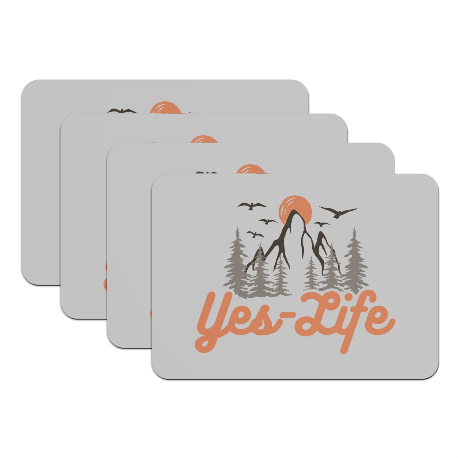 Sets de table de camping Yes Life grand format pour protéger les tables des rayures