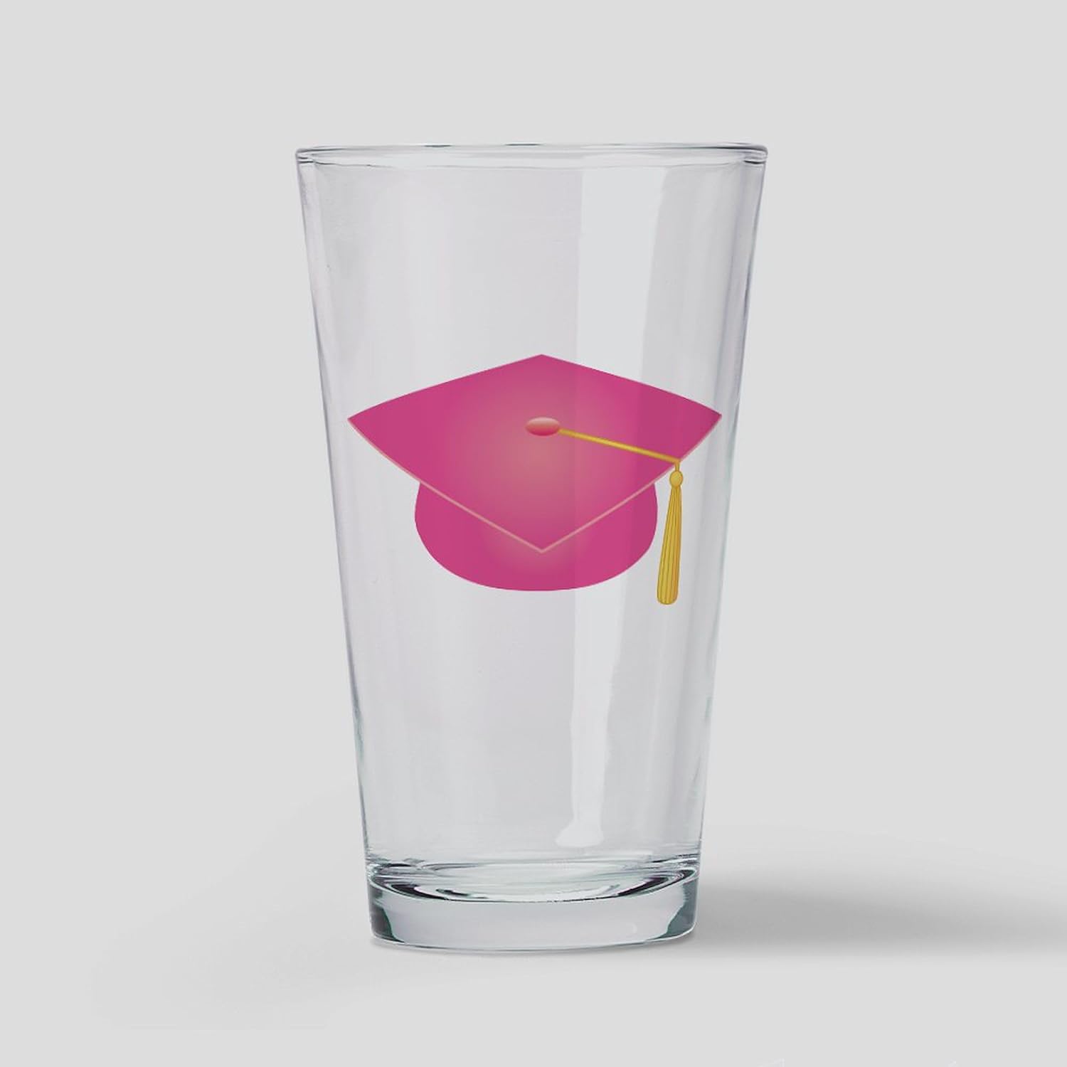 CafePress Blue Graduation Hat Graduate Pint Glass, 16 oz. Drinking Glass
