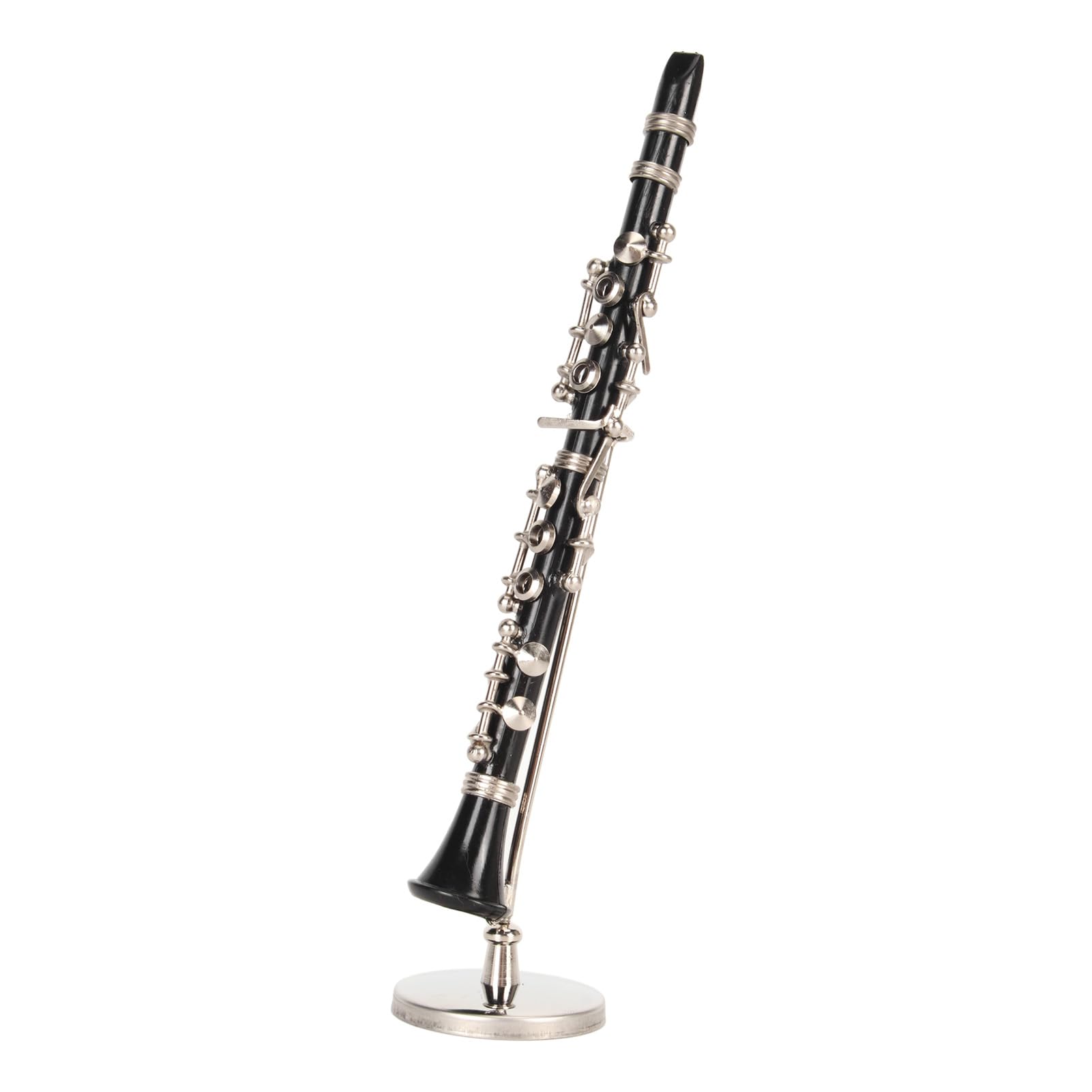 Clarinetto Nero in Miniatura, Giocattolo Modello di Clarinetto in Miniatura con Supporto e Custodia Display Modello di Clarinetto Strumenti Musicali Ornamento per la Casa con
