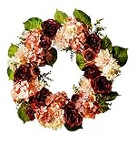28" Peony/Dahlia/Hydrangea Flower Wreath, Wreath for Front Door, Beautiful Handcrafted Wreath for Ho