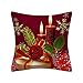 Produktbild SSUPLYMY Weihnachten Sofa Kissenbezug Glitter Polyester Dekorative Kissenbezug Cover Home Decor Qualitäts Kissenhülle Weich Bequem Gedruckt Square Kissenbezüge 45cm x 45cm