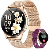 Orologio Smartwatch Donna con Chiamate Bluetooth: 1.32" AMOLED Smart Watch da Cardiofrequenzimetro Pressione Sanguigna Sonno Sport Contapassi Impermeabile IP68 Fitness Watches per Android e IOS