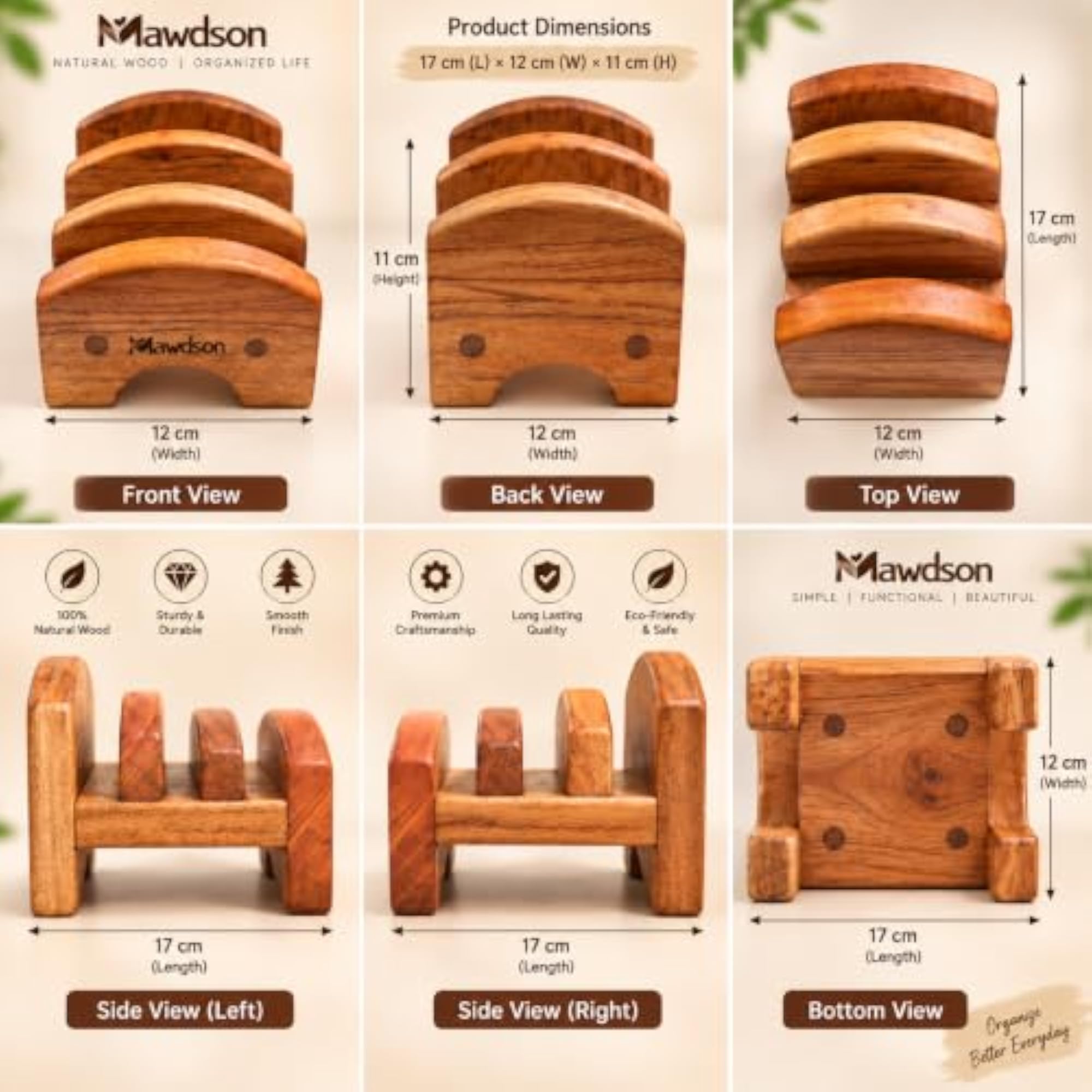 Premium Mahagony Wooden Cutting Board Stand