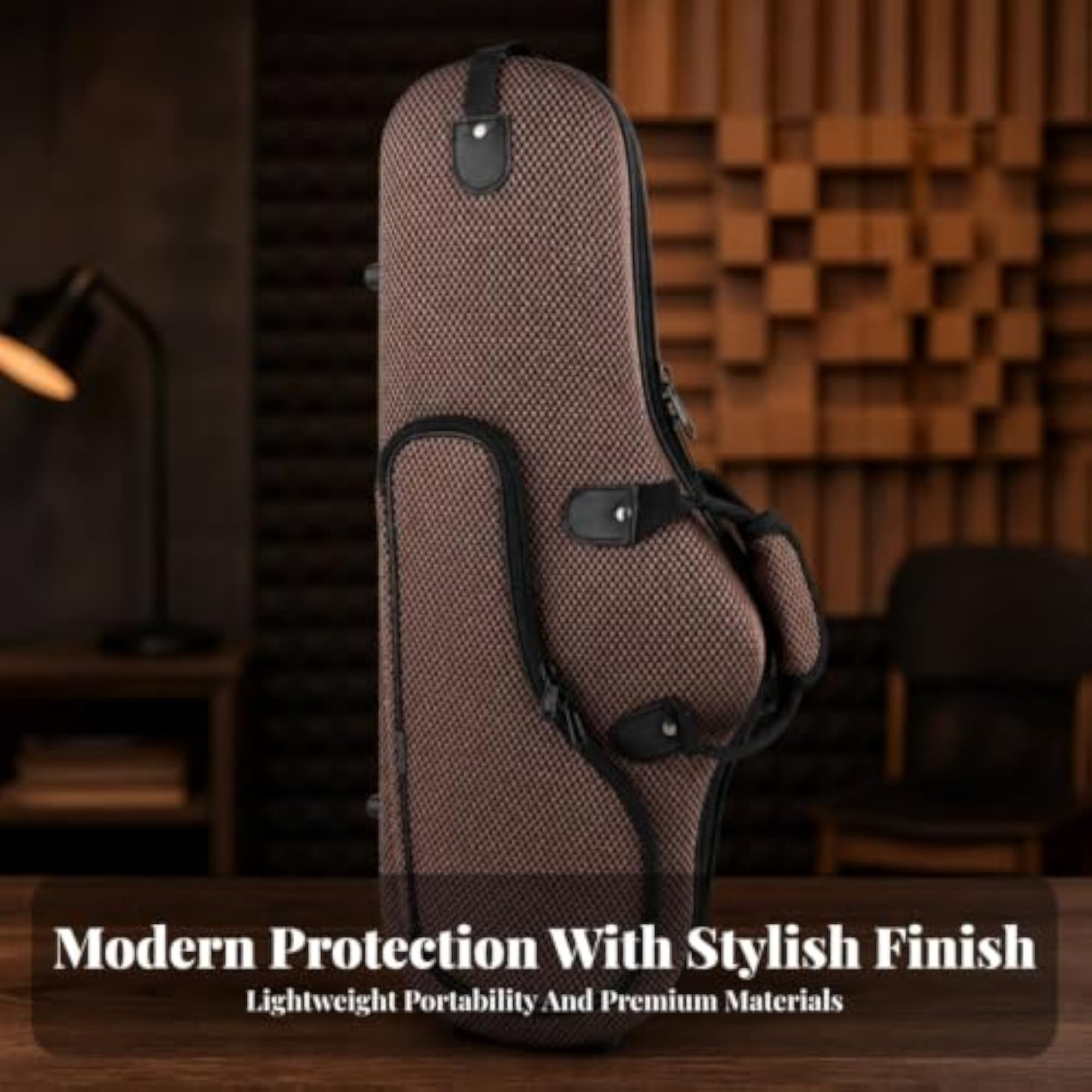 Sturdy Saxophone Case with Backpack Straps