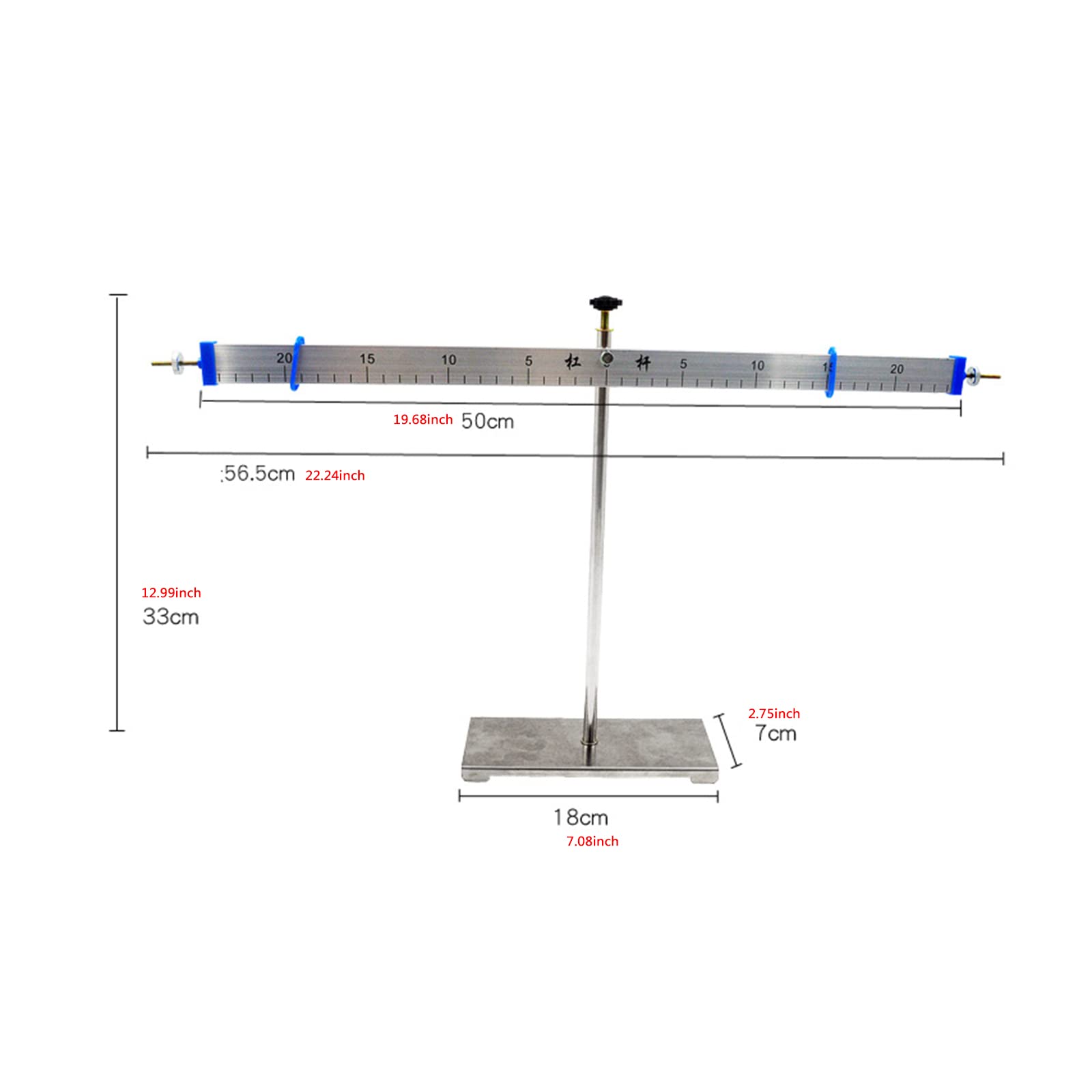 Metal Lever Balance & Support - Physics Teaching Tool For Kids, Demonstrates Force & Balance (56.5x33cm)