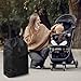 JIANWEI Stroller Travel Bag for Airplane, 117 x 53 x 33cm Pram/Car Seat Travel Bag with Shoulder Strap, Waterproof Baby Airplane Travel Accessories Gate Check Stroller Bag(Black)