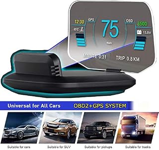 YUGUANG 6" HUD Display Car OBD2, Suspended Virtual Display Head Up Display C1