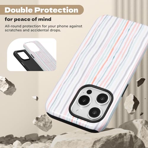 Coque iPhone 15 Pro compatible avec Magsafe magnétique rayures - 6