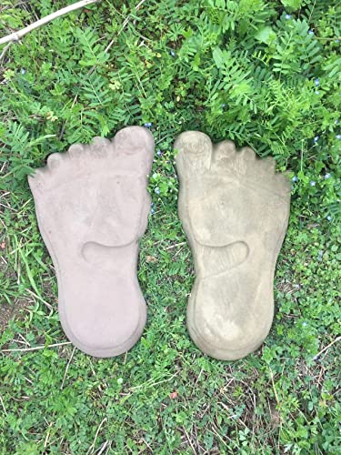 VanSmaGo Outdoor Stepping Stone, Concrete molds and Forms, 2 Packs Footprint Cement Paver Mold, Garden Sculptures & Statues