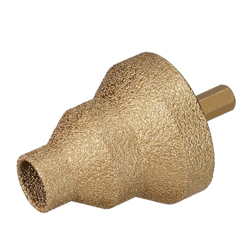 Vearter Diamant Stufenbohrer Fase Bohrer, 20-35-50mm Sechskantgriff Fliesenbohrer für Winkelschleifer, Lochsäge zum Vergrößern Beschneiden Formung Löcher für Marmor, Beton, Kunststein