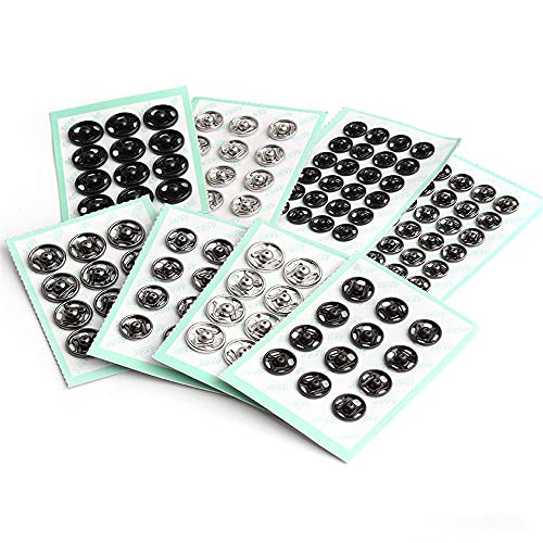 Mini Button Buckle Invisible Metal Snap Buttons Fasteners Press Studs Buttons For Sewing Clothing(Black,10Mm) #TOP3