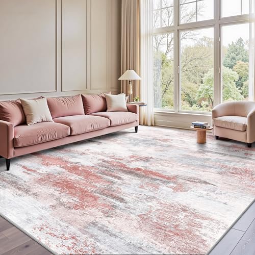 Yarooge 8x10 Area Rugs, Abstract Morden Soft Washable Rug, Non-Slip