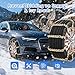 Qoosea Snow Chains 8Pcs Tire Chains Snow Chains for Car SUV Tire Chains with Tightening Buckles Universal Anti-Slip Snow Tire Chains Tire Cables Durable Chains for Tires Heavy Duty