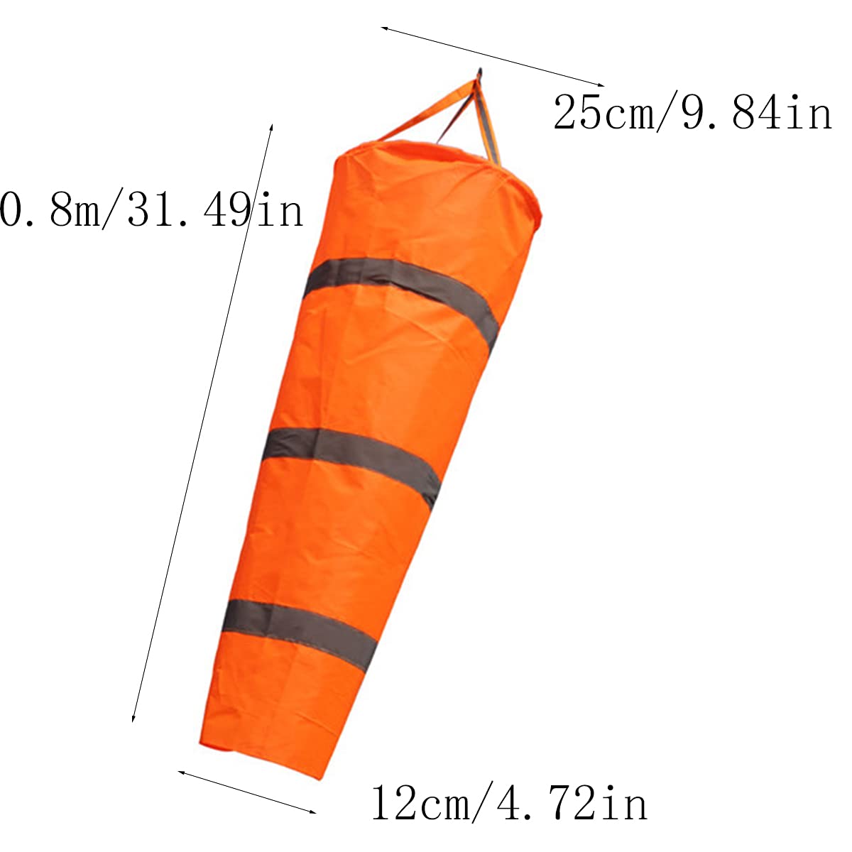 2 Pièces Manche à Air Orange, Manche à Air Réfléchissante Orange, Manche à Air Ripstop, pour Utilisé dans la Météorologie, L'agriculture, L'exploration Pétrolière et D'autres Industries (Orange)