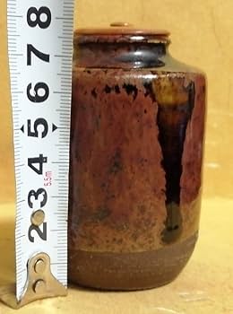 Amazon.co.jp: 桃山 江戸 時代 瀬戸 古瀬戸 茶入 精中宗室 裏