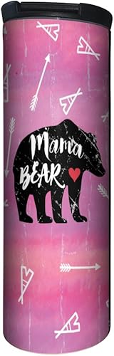 Tree-Free Greetings Barista - Vaso de café de viaje aislado al vacío, taza de acero inoxidable de 17 onzas, Boho Mama Bear
