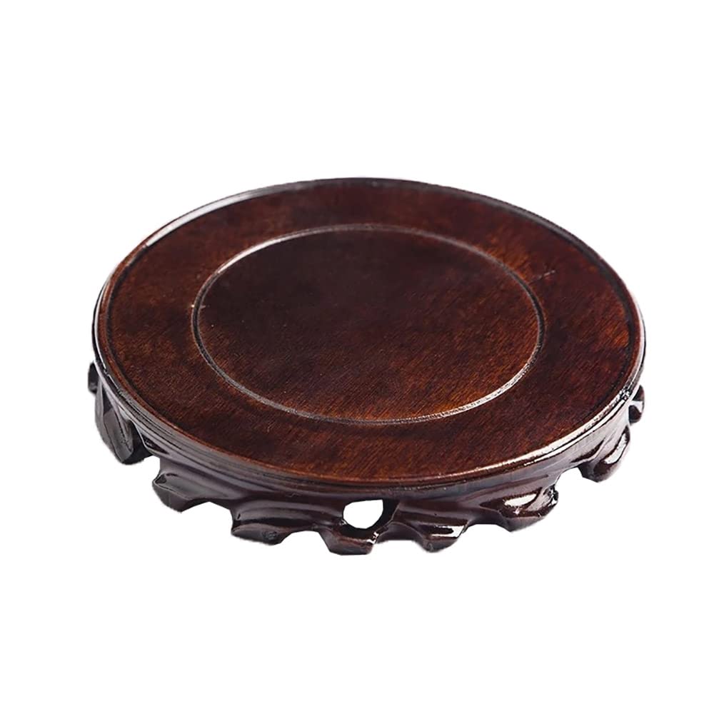 Chinese Wooden Solid Wood Base Rosewood Carved Craft Stand Vase Buddha Statue Plant Stone Pedestal
