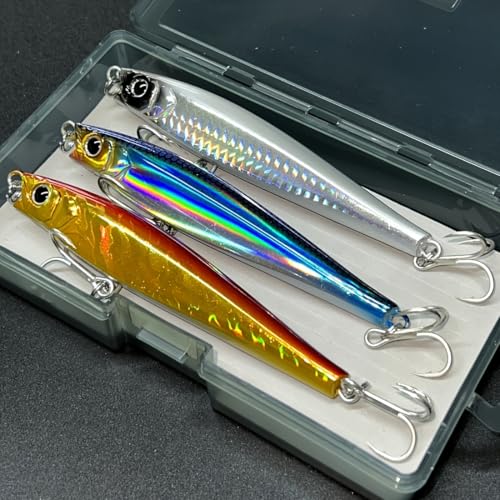 Proaovao 3pcs Saltwater Fishing Lures Long Cast Sinking