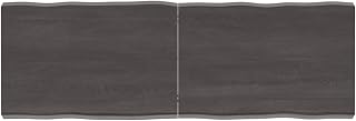 Mesa de madera maciza, color marrón oscuro, 120 x 40 x (2 6) cm, borde vivo, repuesto para cocina, mesa de centro, mesa de comedor, escritorio, superficie de alta calidad.