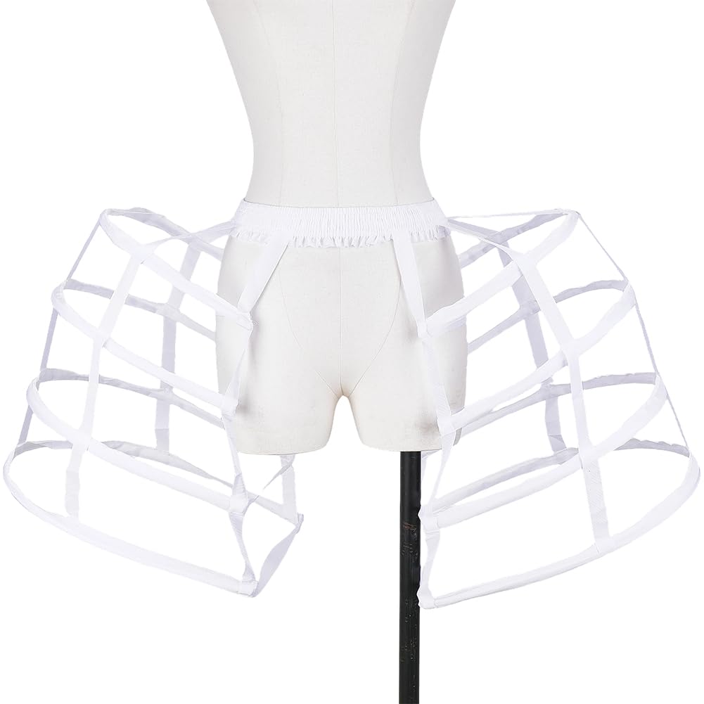 FINGERINSPIRE Jupe à Cerceaux Cage 75 cm Large Jupon Lolita avec Armature Acier Jupon Jupe Cage Oiseau à Taille Élastique Crinoline pour Robe Style Victorien Spectacle sur Scène