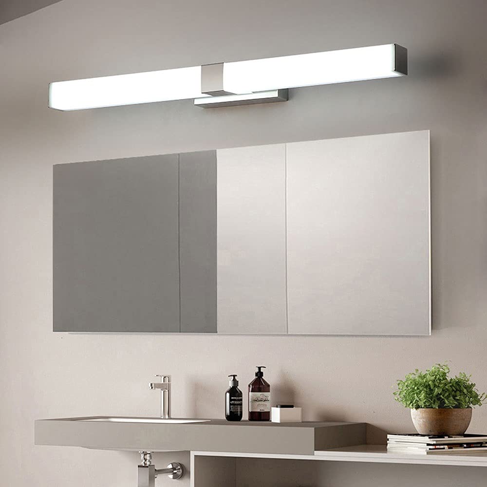 Łazienkowa lampa LED na lustro kosmetyczne, oświetlenie obrazu z chromowaną ramą, lampa przednia do lustra ze stali nierdzewnej, nowoczesna lampa ścienna na lustro kosmetyczne, do garderoby, łazienki,