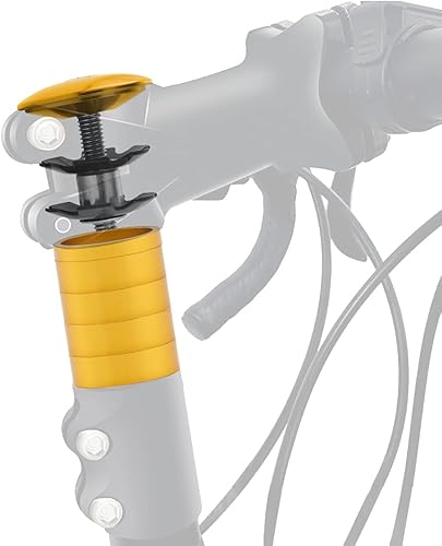 Miniatura 5 de Bicycle Headset Spacer 1-18 inch 28.6mm with Stem Top Cap(Carbon Fiber),Headset Star Nut and Long Titanium Bolt Aluminium Alloy MTB Road Bike Stem