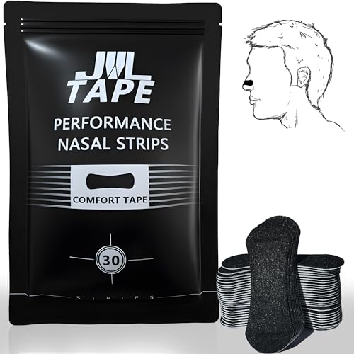JWLTAPE Nasal Strips for Breathing - Extra Strength Nose Strips for Snoring Support - Sweat-Resistant & Wide Fit for Sleeping & Athletic Performance, 1 month's Supply