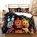 Kinder Cartoon Bettdeckenbezug mit Kissenbezug Polyester Mikrofaser Super Weiche Anime Bettbezug mit Hidden Reißverschluss Bettwäsche (A01,135 x 200 cm)