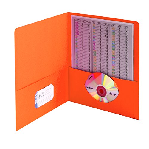 Smead Two-Pocket Heavyweight Folder, Letter Size, Orange, 25 Per Box (87858) #TOP1