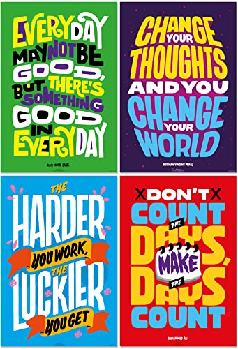 Neatz Growth Mindset Posters, Classroom Decor, For High School, Middle School, College & Home Office - Set Of 12 Motivational Posters, 15 X 22” - Perfect As Classroom Decorations, Classroom Posters, Inspirational Posters, Office Decor, & Teacher Supplies #TOP3