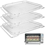 Picture of Air Fryer Basket for Breville Smart Oven Air Fryer Pro, 3PCS Steel Mesh Dehydrate Baking Microwave Oven Baskets Accessories Tray for Basket BOV900 and BOV950 Toaster (16.5"D x 11.8"W x 1.8"H)