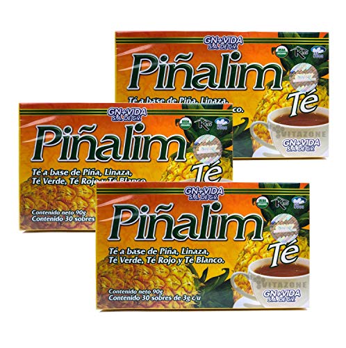 Productos Para Bajar De Peso, Piñalim Gn+Vida Té 30 Sobres - 3 Cajas De 30 Sobres