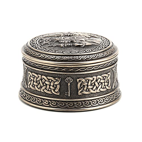 Veronese Design 2 1/8" Tall Hecate Goddess Of Chthonic Round Trinket Box Cold Cast Bronzed Resin Handmade Collectibles Wiccan Figurine Decorative Storage #TOP2